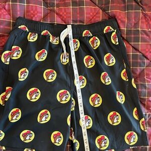 Buccees Black Shorts with Cartoon Print